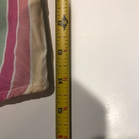 beachlunchlounge Alex Pastel Rainbow Stripe Button Up LS Women's Size Large - Picture 5 of 12